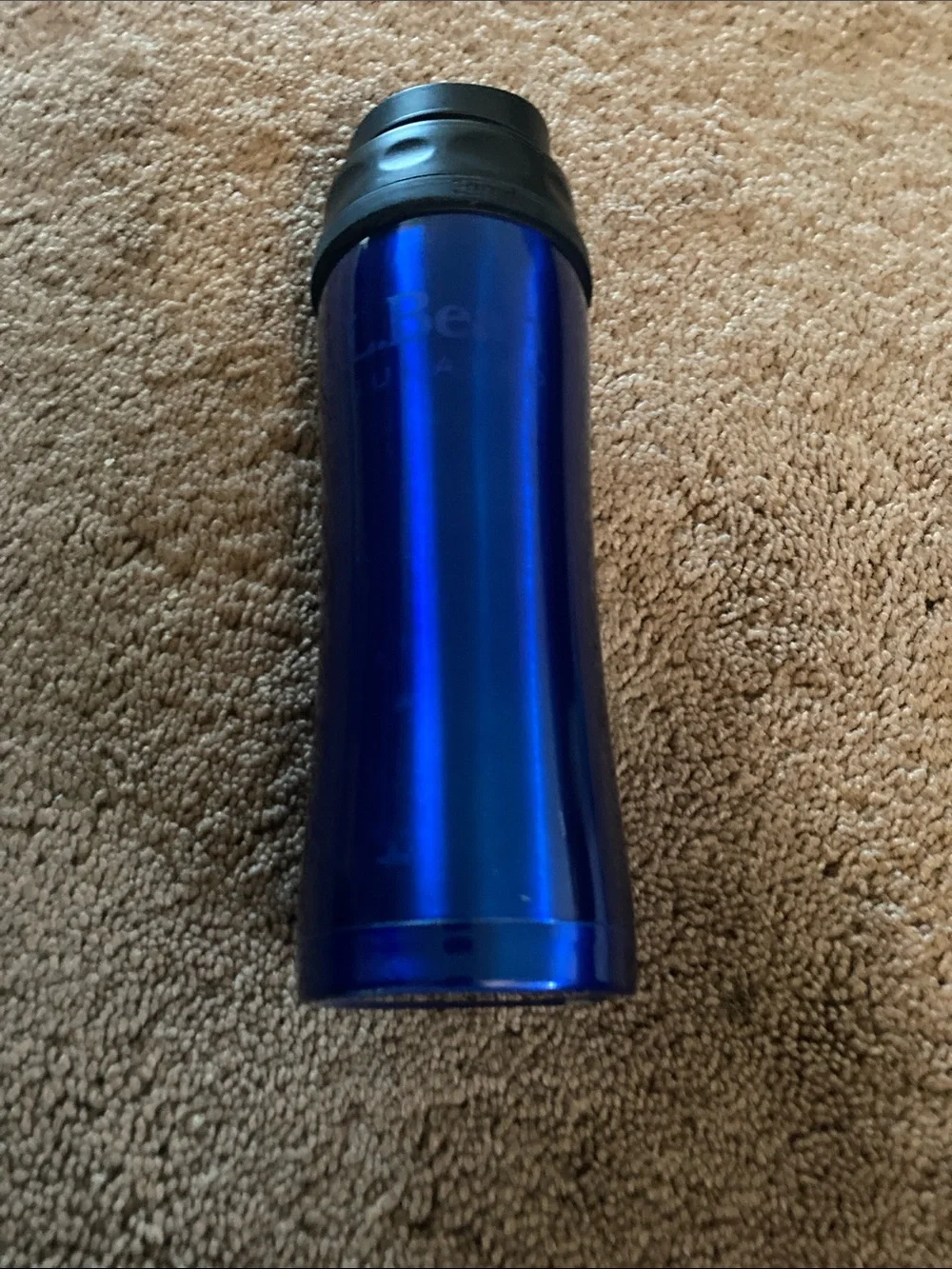 L.L.Bean insulated mug  blue  pop top